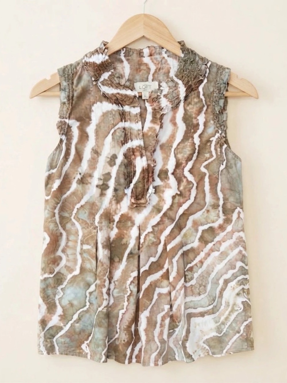 Ice Dyed Ann Taylor LOFT Sleeveless Blouse
